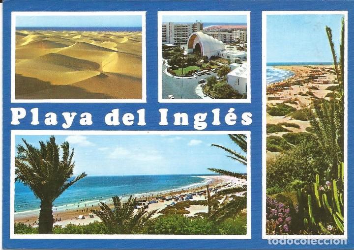 Postales: [POSTAL] Diversas vistas. Playa del Ingl&eacute;s. Gran Canaria (Islas Canarias) A&ntilde;o 1984 (circulada)