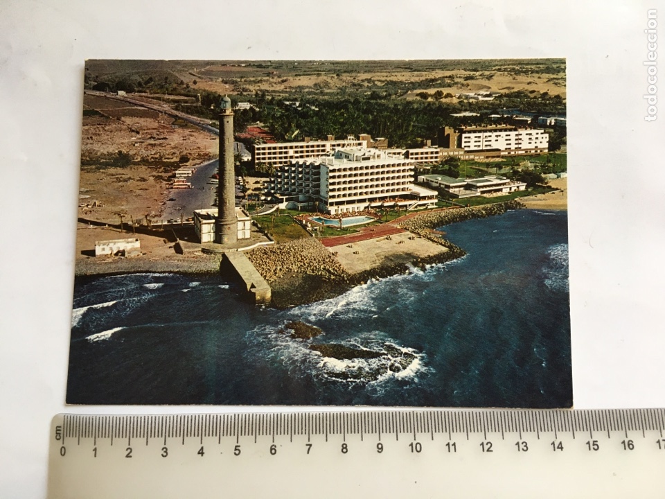 Postales: POSTAL. GRAN CANARIA. VISTA A&Eacute;REA. MASPALOMAS. GLOBAL TRADERS.