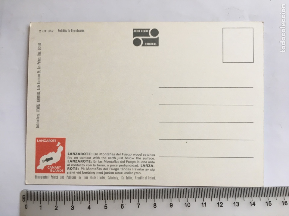 Postales: POSTAL. LANZAROTE. PHOTO E. LUDWIG. - Foto 2
