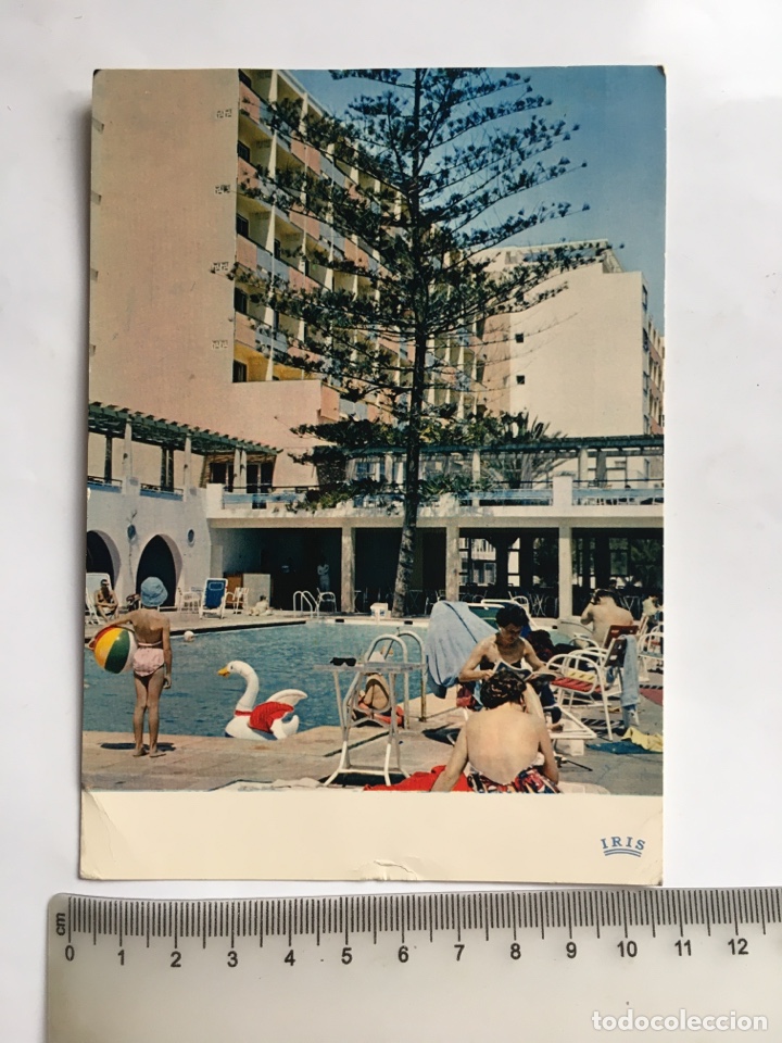 Postales: POSTAL. LAS PALMAS DE GRAN CANARIA. PISCINA DEL HOTEL METROPOL. PHILIPPE MART&Iacute;N.
