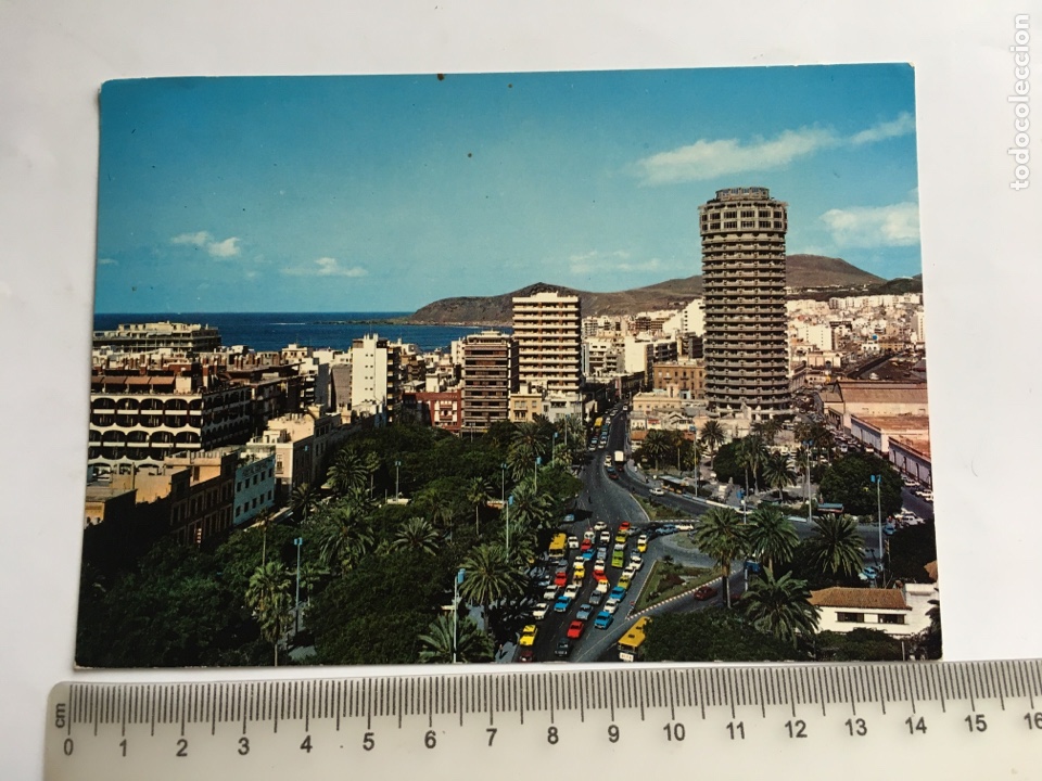 Postales: POSTAL. LAS PALMAS DE GRAN CANARIA. VISTA PANOR&Aacute;MICA PARQUE STA. CATALINA. GLOBAL TRADERS.