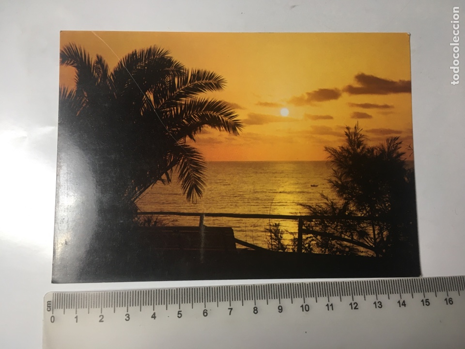Postales: POSTAL. GRAN CANARIA. PLAYA DEL INGL&Eacute;S. AMANECER. GLOBAL TRADERS.