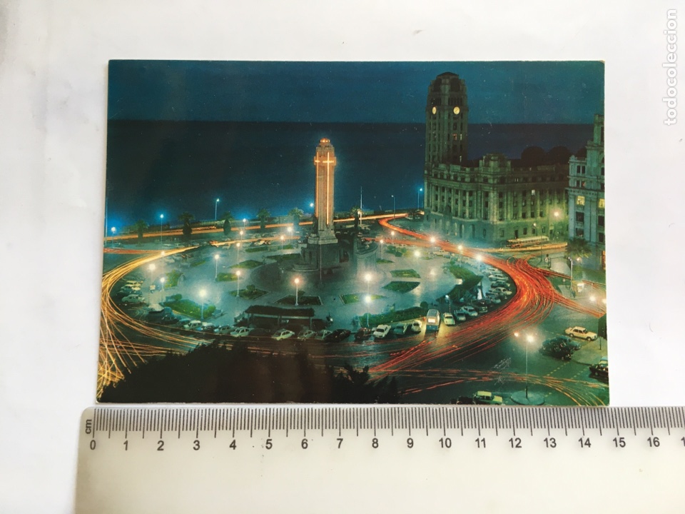 Postales: POSTAL. SANTA CRUZ DE TENERIFE. PLAZA DE ESPA&Ntilde;A DE NOCHE. EDICIONES GASTEIZ.