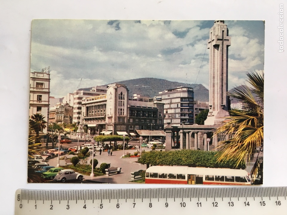 Postales: POSTAL. SANTA CRUZ DE TENERIFE. PLAZA DE ESPA&Ntilde;A. PHILIPPE MART&Iacute;N.