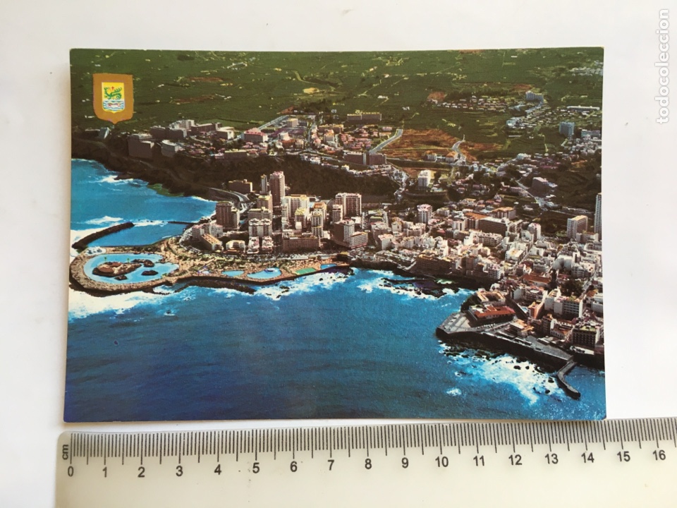 Postcards: POSTAL. PUERTO DE LA CRUZ. VISTA PARCIAL A&Eacute;REA. FISA.