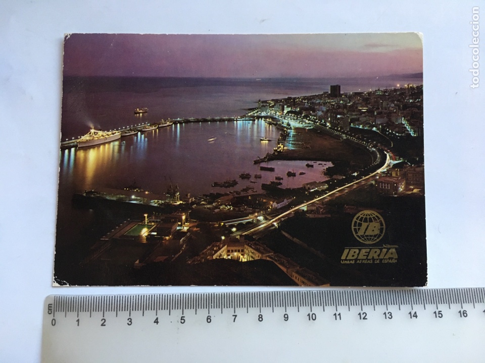 Postcards: POSTAL. SANTA CRUZ DE TENERIFE. VISTA NOCTURNA PUERTO. IBERIA. FISA.