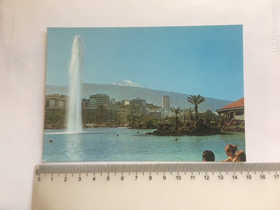 Cartes Postales: POSTAL. PUERTO DE LA CRUZ. LAGO ARTIFICIAL Y TEIDE. EDICIONES ANIBARRO.
