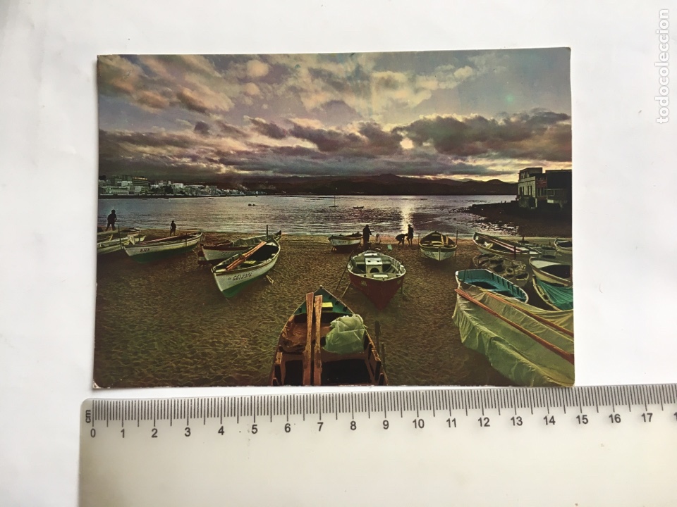 Postales: POSTAL. ISLAS CANARIAS. PUESTA DE SOL EN PLAYA DE LAS CANTERAS. GRAN CANARIA. EDICIONES SICILIA.