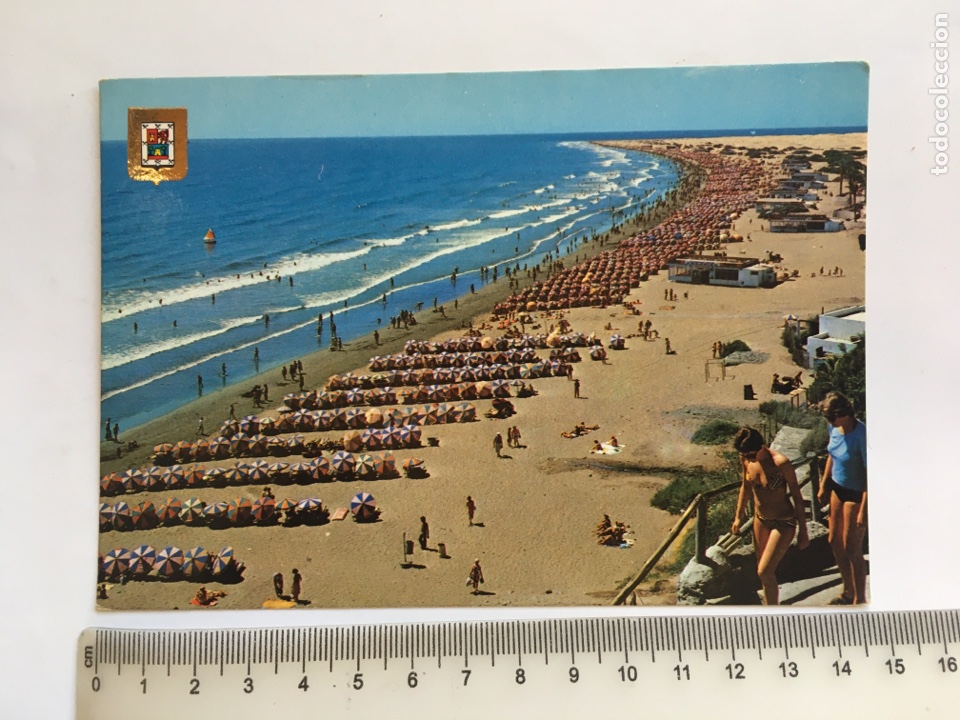 Postales: POSTAL. PLAYA DEL INGL&Eacute;S. GRAN CANARIA. VISTA PARCIAL. EDICIONES FISA.