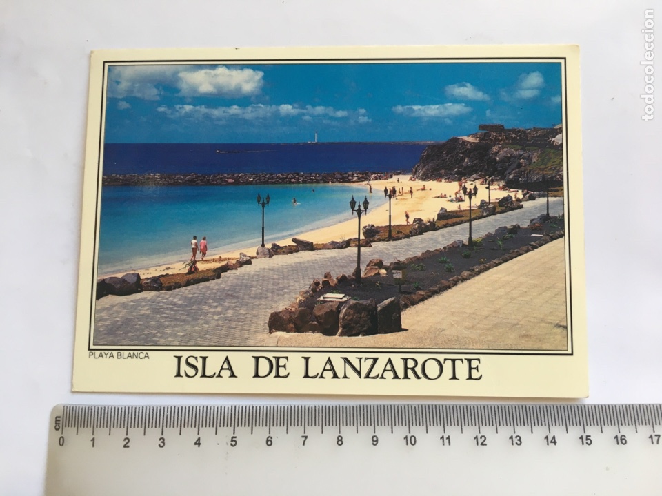 Postales: POSTAL. ISLA DE LANZAROTE. PLAYA FLAMINGO. A. MURILLO.