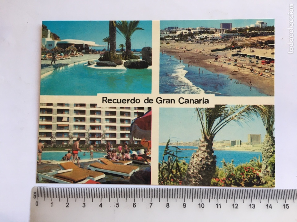 Cartes Postales: POSTAL. RECUERDO DE GRAN CANARIAS. ASPECTOS VARIOS. IBER CROMO.