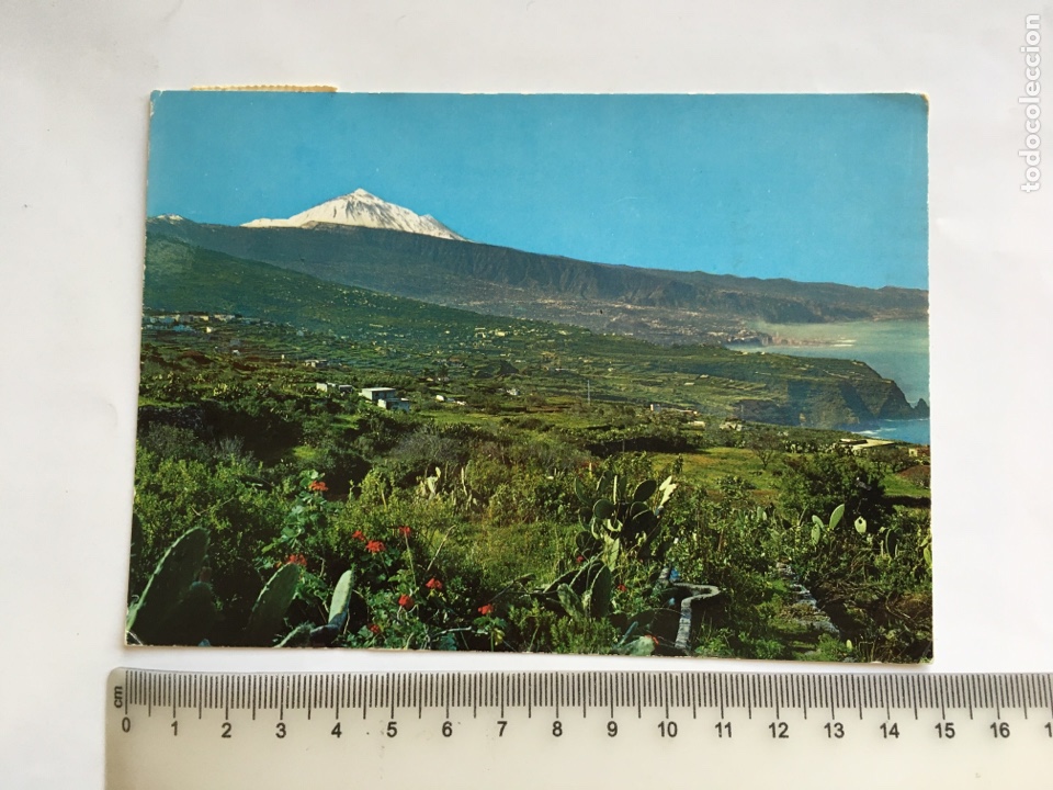 Postais: POSTAL. PUERTO DE LA CRUZ. PAISAJE DE LA COSTA CON EL TEIDE. EDICIONES ANIBARRO.