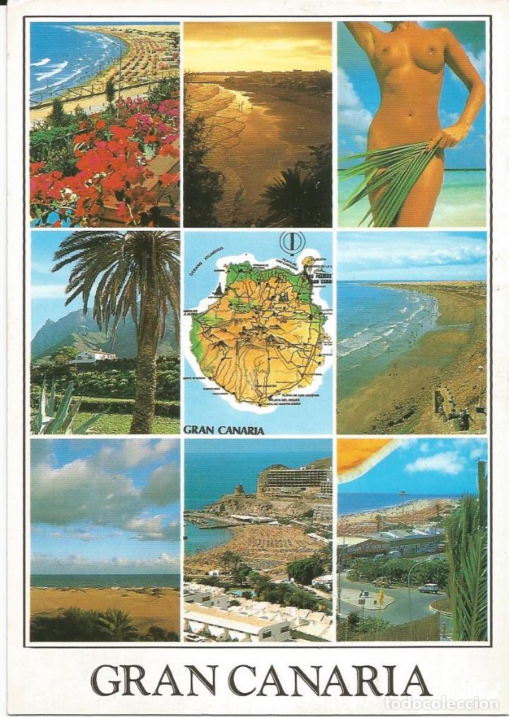 Postales: [POSTAL] Vistas parcial. Gran Canaria (Canarias) A&ntilde;o 1992 (circulada)