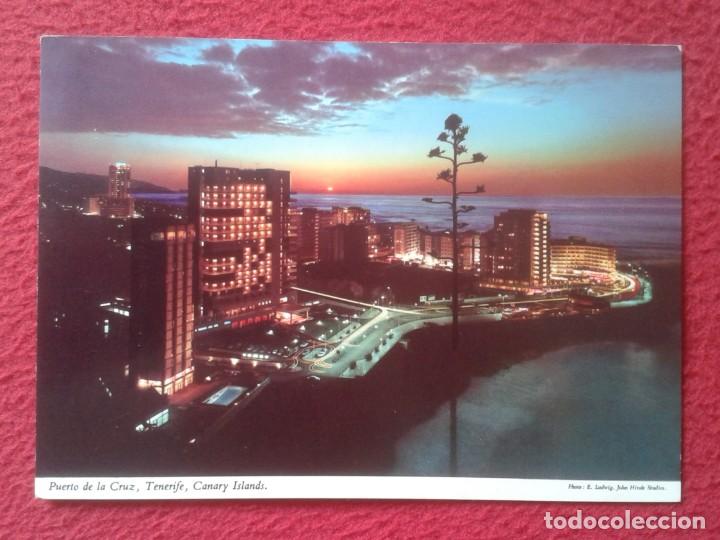 Postcards: POST CARD PUERTO DE LA CRUZ TENERIFE CANARY ISLANDS TENERIFFA VISTA NOCTURNA SPAIN ESPAGNE..VER FOTO