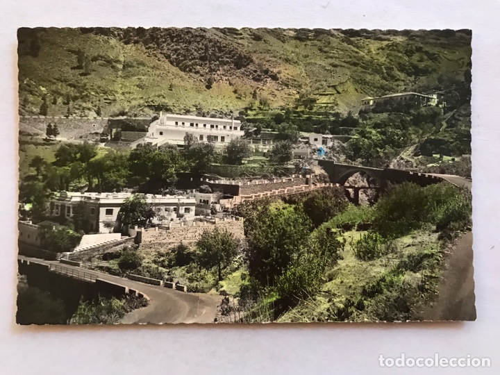 Postales: AGAETE (Gran Canaria) Postal Coloreada No.141, Hotel Guayarmina y Balnearios (a.1955)
