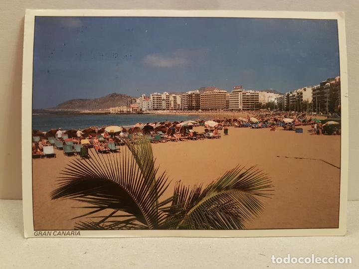 Postales: antigua postal gran canaria playa de las canteras circulada