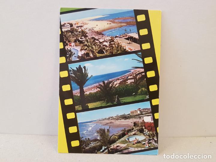 Postales: antigua postal playas del sur gran canaria circulada
