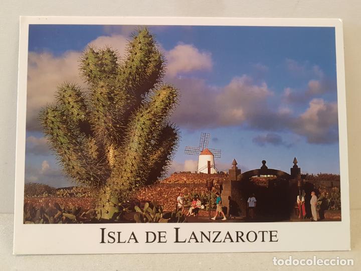 Postales: antigua postal isla de lanzarote jardin de cactus 1997 circulada