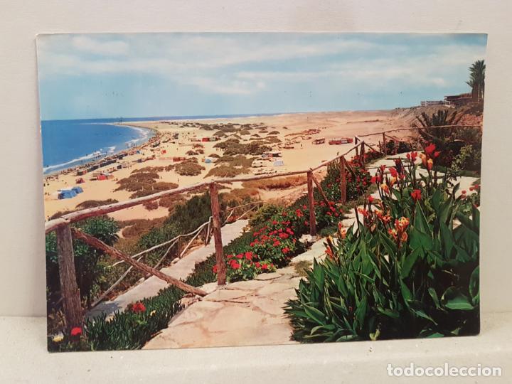 Cartoline: antigua postal gran canaria vista general de la playa del ingles circulada