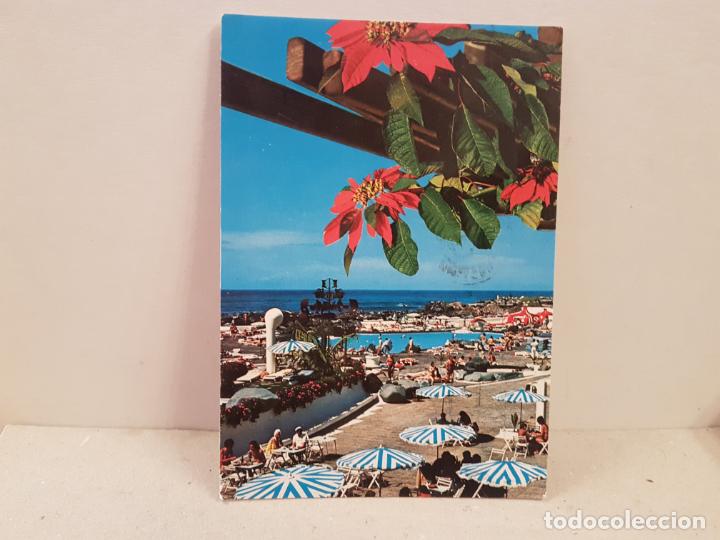 Cartoline: antigua postal puerto de la cruz detalles de la piscina lago martianez circulada