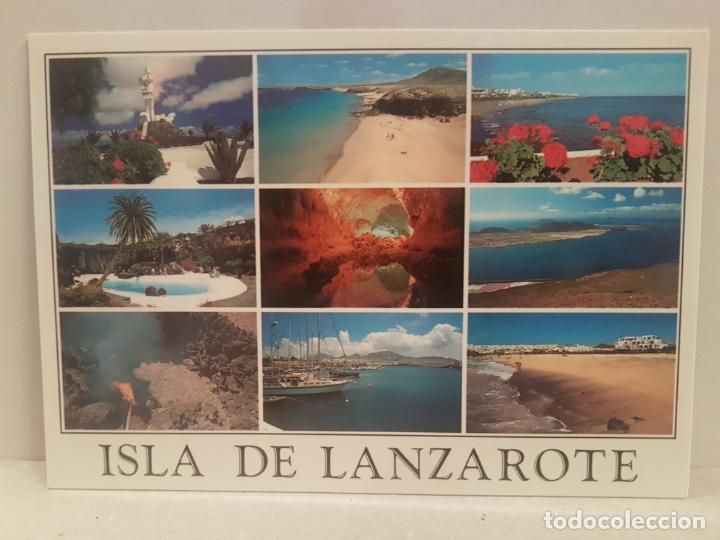 Postales: antigua postal lanzarote islas canarias vista parcial circulada