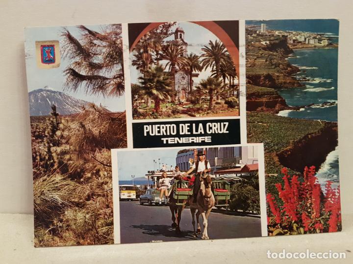 Postais: antigua postal puerto de la cruz tenerife diversos aspectos circulada
