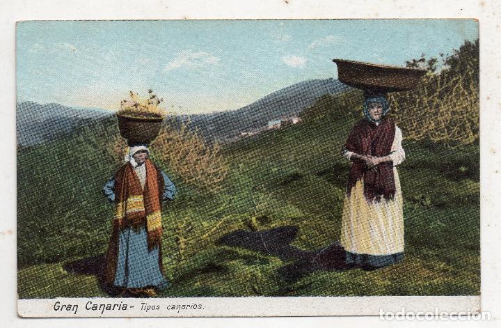 Postales: Gran Canaria. Tipos Canarios. - Foto 1