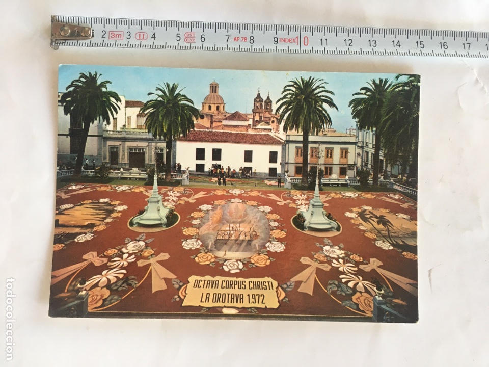 Cartes Postales: POSTAL. LA OROTAVA. TENERIFE. FAMOSA ALFOMBRA DE FLORES Y TIERRA VOLC&Aacute;NICA DEL TEIDE. GLOBAL TRADERS