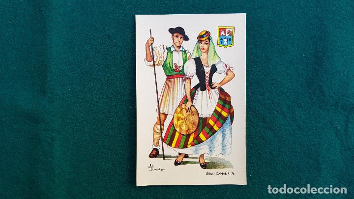Postales: POSTAL TRAJE TIPICO REGIONAL GRAN CANARIA - DIBUJO DE ELSI YUMIER - GUMIER