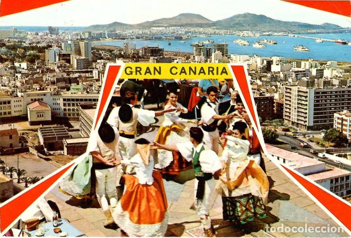 Cartoline: N&ordm; 87-ISLA DE GRAN CANARIA. Canarias. Circulada en 1963. ED. GARC&Iacute;A GARRABELLA