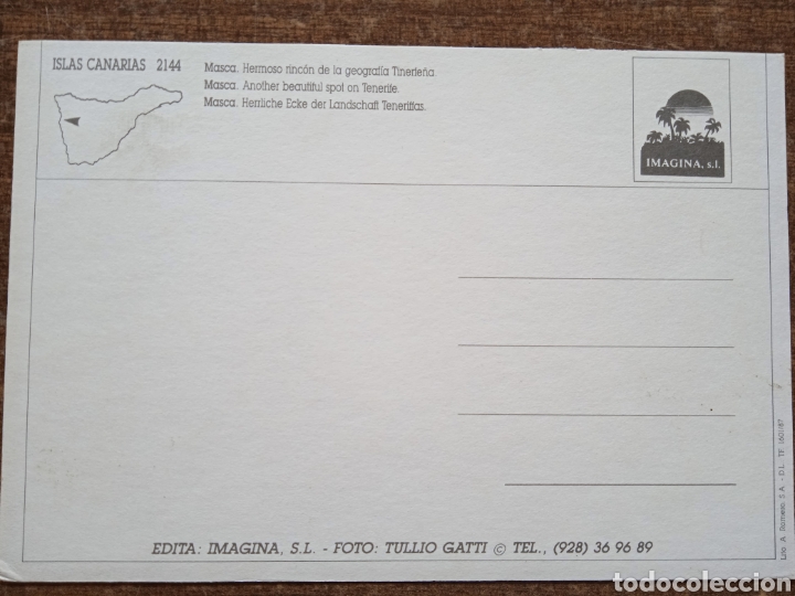 Postales: Postal Tenerife- Masca. Sin circular. - Foto 2