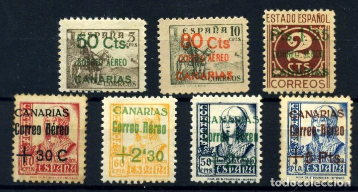 Cartes Postales: Espa&ntilde;a (Canarias) n&ordm; 34/6, 40/3. A&ntilde;o 1937