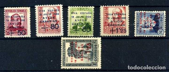 Postais: Espa&ntilde;a (Canarias) n&ordm; 14/17. A&ntilde;o 1937