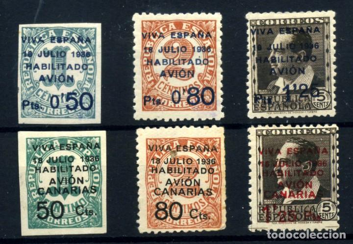 Postais: Espa&ntilde;a (Canarias) n&ordm; 1/6. A&ntilde;o 1936/37