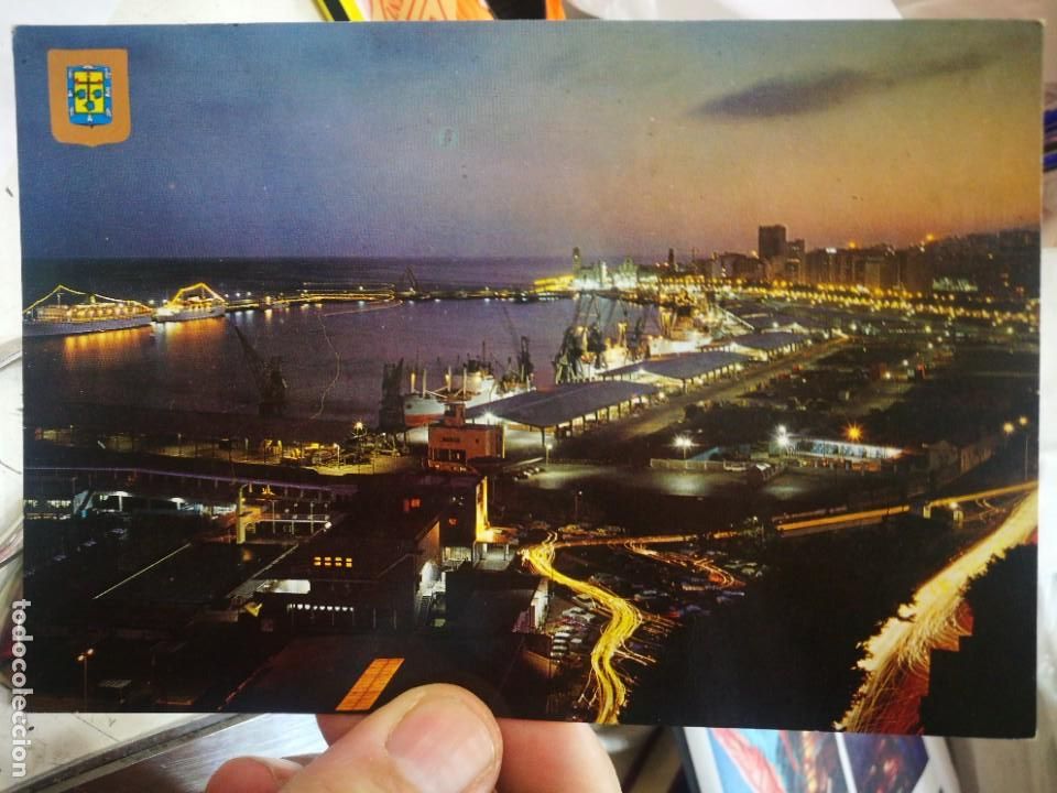 Cartes Postales: Postal SANTA CRUZ DE TENERIFE Vista Nocturna del Puerto N 40 FOTO SUMINISTROS 1978 escrita