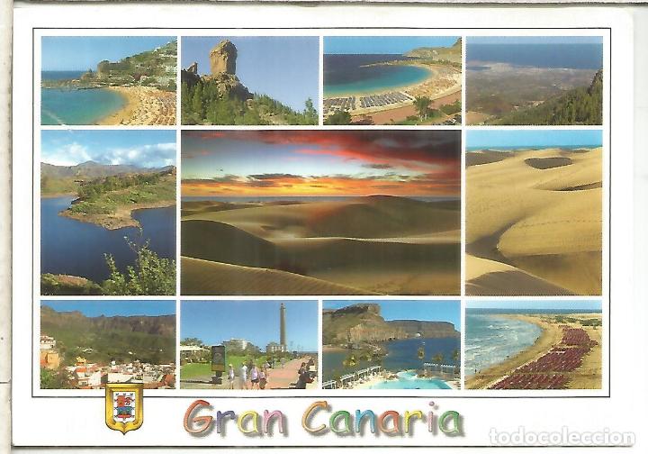 Cartes Postales: TARJETA POSTAL GRAN CANARIA SELLO FLORES FLOWER DALIA