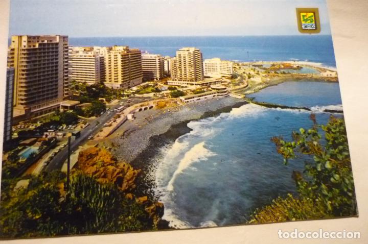 Postales: postal puerto de la cruz - playa y lago martianez cm