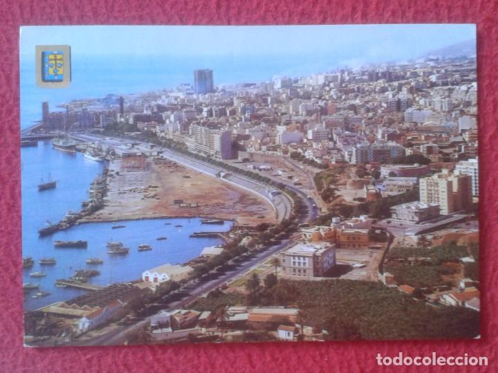 Cartoline: POST CARD SANTA CRUZ DE TENERIFE CANARY ISLANDS VISTA PANOR&Aacute;MICA VUE VIEW BARCOS BOAT SHIPS..SPAIN