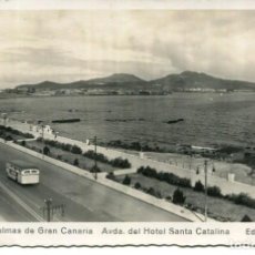 Postales: LAS PALMAS GRAN CANARIA-AVDA HOTEL SANTA CATALINA- AÑOS 50