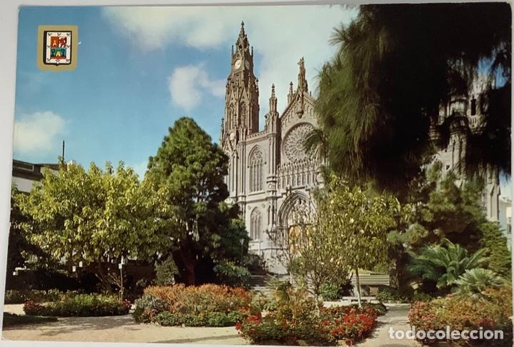 Postales: GRAN CANARIA, ARucas. Primera colección de catedrales 12 Arucas. Escudo Oro. Sin circular. - Foto 1 - 302867118