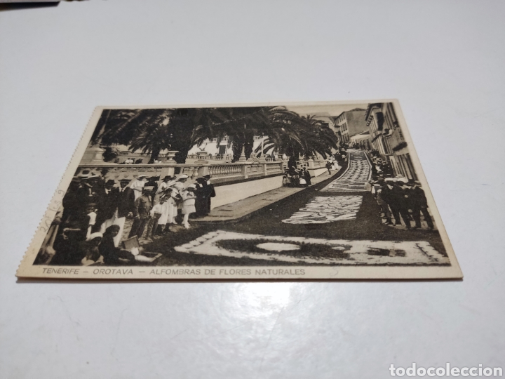 Cartoline: Postal antigua Orotava alfombras de flores naturales