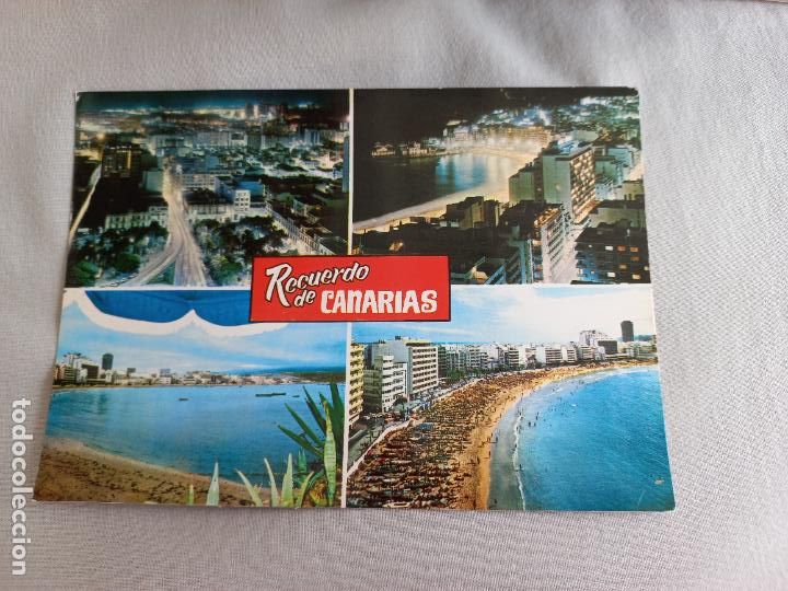 Postales: N&ordm; 5043 LAS PALMAS DE GRAN CANARIA RECUERDO EDICIONES FRANROJA A&Ntilde;OS 60/70 POSTAL S/C