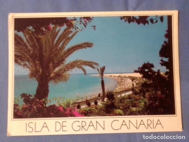 Postales: POSTAL Canarias escrita con sello - Foto 1