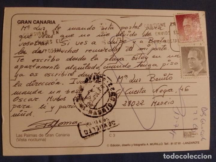 Postales: POSTAL Canarias escrita con sello - Foto 2