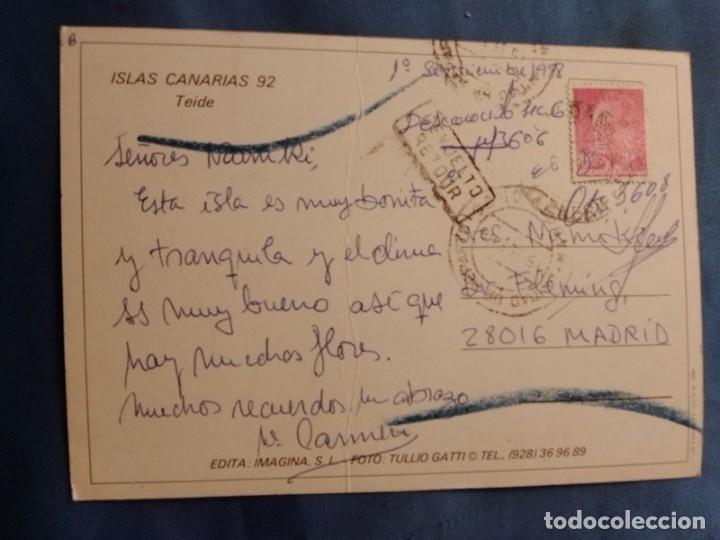 Postales: POSTAL Canarias escrita con sello - Foto 2