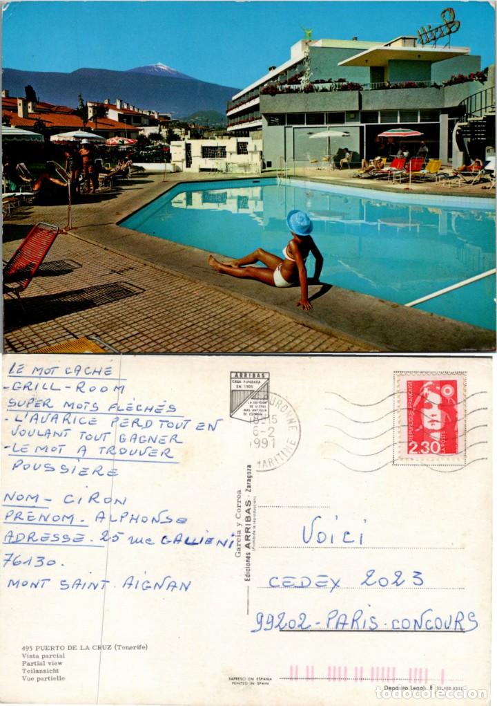 Cartes Postales: Puerto de La Cruz (Tenerife) - Vista parcial - Ed. Arribas n&ordm; 495 - 150x105mm. aprox.