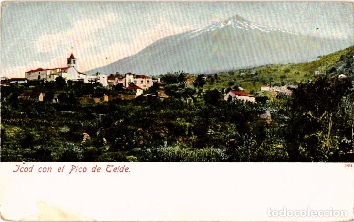Postales: TARJETA POSTAL - ICOD CON EL PICO DE TEIDE - Foto 1