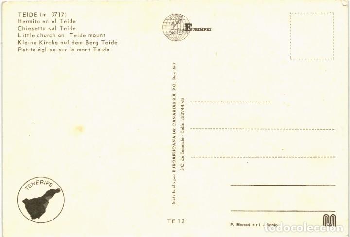 Postales: TARJETA POSTAL - ERMITA EN EL TEIDE - Foto 2