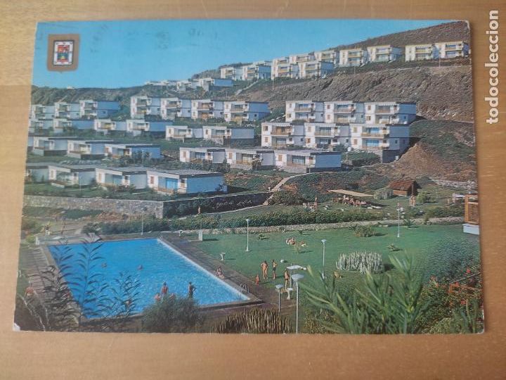Postales: SAN AGUSTIN GRAN CANARIA ED ESCUDO ORO 360 CIRCULADA 1972 SOBADA