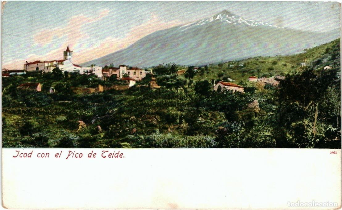 Postales: TARJETA POSTAL - ICOD CON EL PICO DE TEIDE - Foto 1